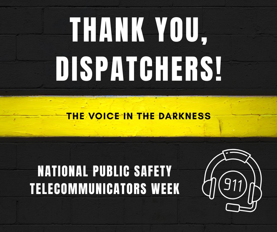Today kicks off National Public Safety Telecommunicators Week! 💛 Let’s thank the dispatchers who answer the call and support both the public and first responders every day.

#NPSTW2025 #ThankYouDispatch #FirstFirstResponders #WhyWeRide