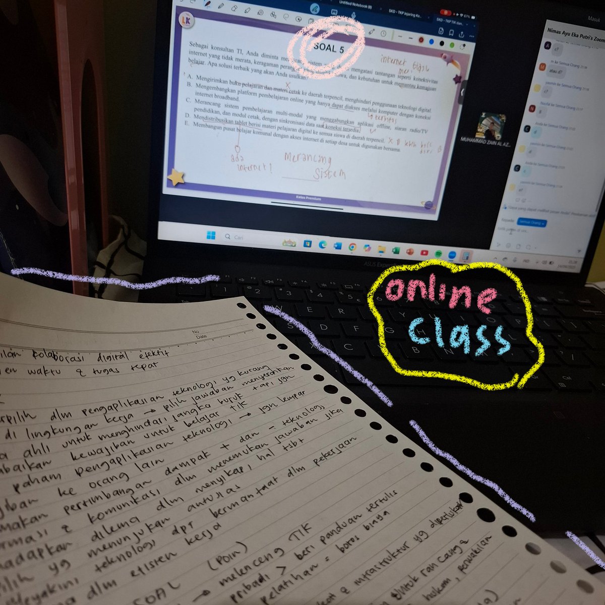 🍥 〔14/04/25〕
^᪲᪲᪲ ᧉcι's study progress𓂃 ࣪˖  
SERUU SEKALIII tapi badan remuk abis lari ⁭