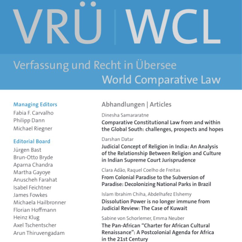 World Comparative Law / VRUe (@wcl_vru) on Twitter photo 📘New #issue out now! Discover a broad range of articles, including an inspirational reflection by <a href="/DineshaSam/">Dinesha Samararatne</a> on personal experiences with challenges, opportunities, and hopes of CCL from & within the #GlobalSouth (keynote @ WCL Annual Conference ‘24) 🔓d7fb2.r.sp1-brevo.net/mk/cl/f/sh/6rq… 📘New #issue out now! Discover a broad range of articles, including an inspirational reflection by <a href="/DineshaSam/">Dinesha Samararatne</a> on personal experiences with challenges, opportunities, and hopes of CCL from & within the #GlobalSouth (keynote @ WCL Annual Conference ‘24) 🔓d7fb2.r.sp1-brevo.net/mk/cl/f/sh/6rq…