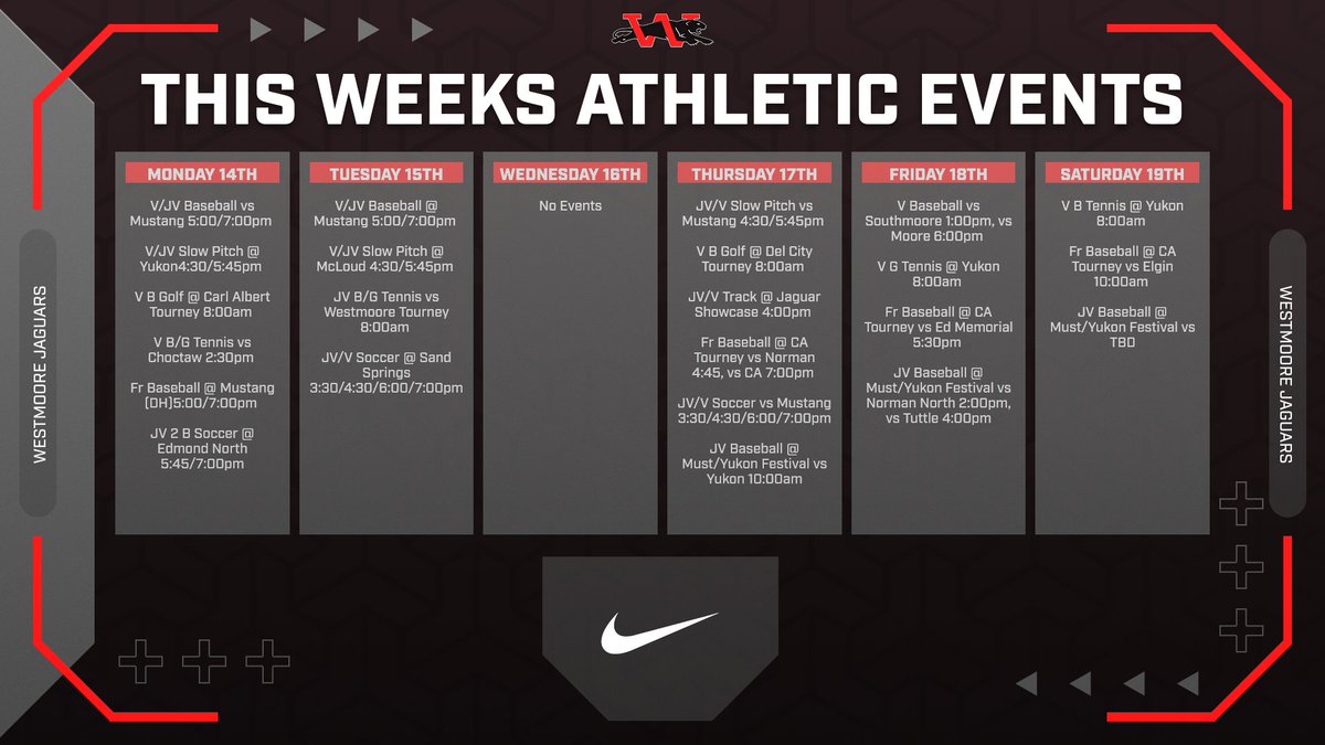 Check out this weeks events!