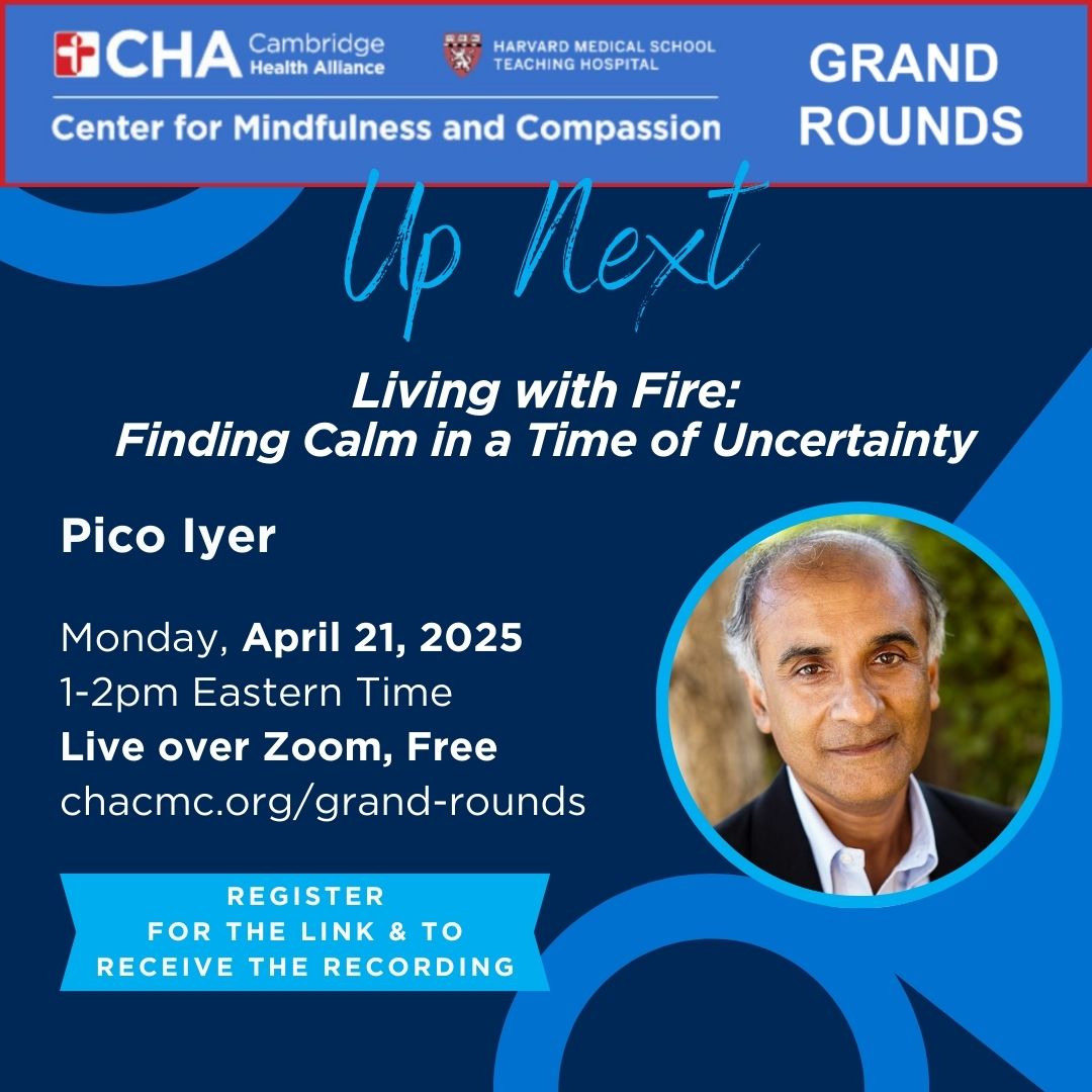 🔥 Healthcare &amp; mental health providers:
Feeling the pressure? Join us today 4/21, 1–2pm ET for Grand Rounds with author Pico Iyer on finding calm in uncertain times. Free on Zoom.
🔗 chacmc.org/grand-rounds
#MentalHealth #PicoIyer #Mindfulness