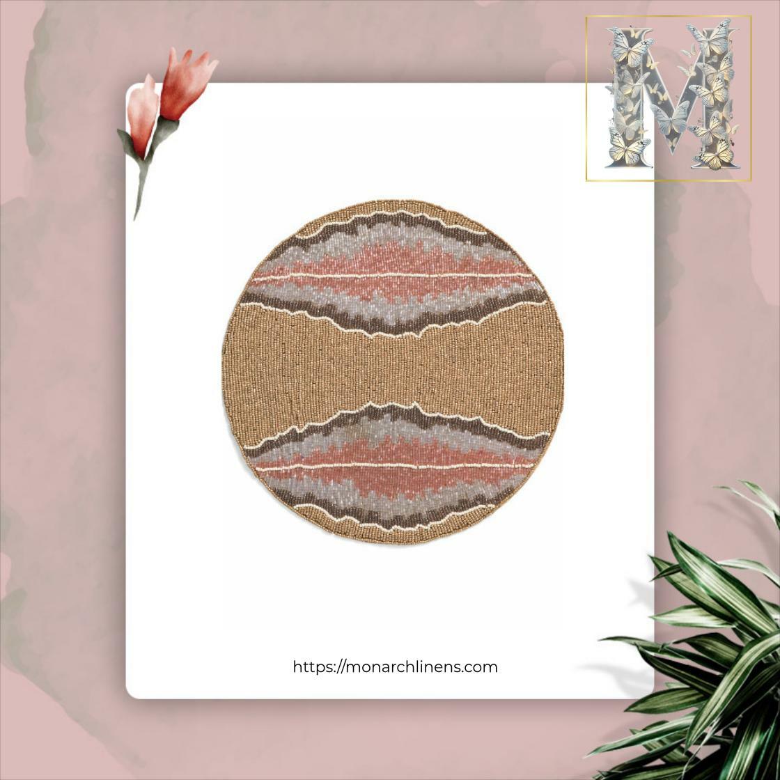 rollingoutdirt's tweet image. Handmade Beaded Placemat – 15" Round with Ribbed Border and Shimmer Finish | TIRAMISU Design monarchlinens.com/products/handm…
 #CozyVibesOnly #ChicThrows