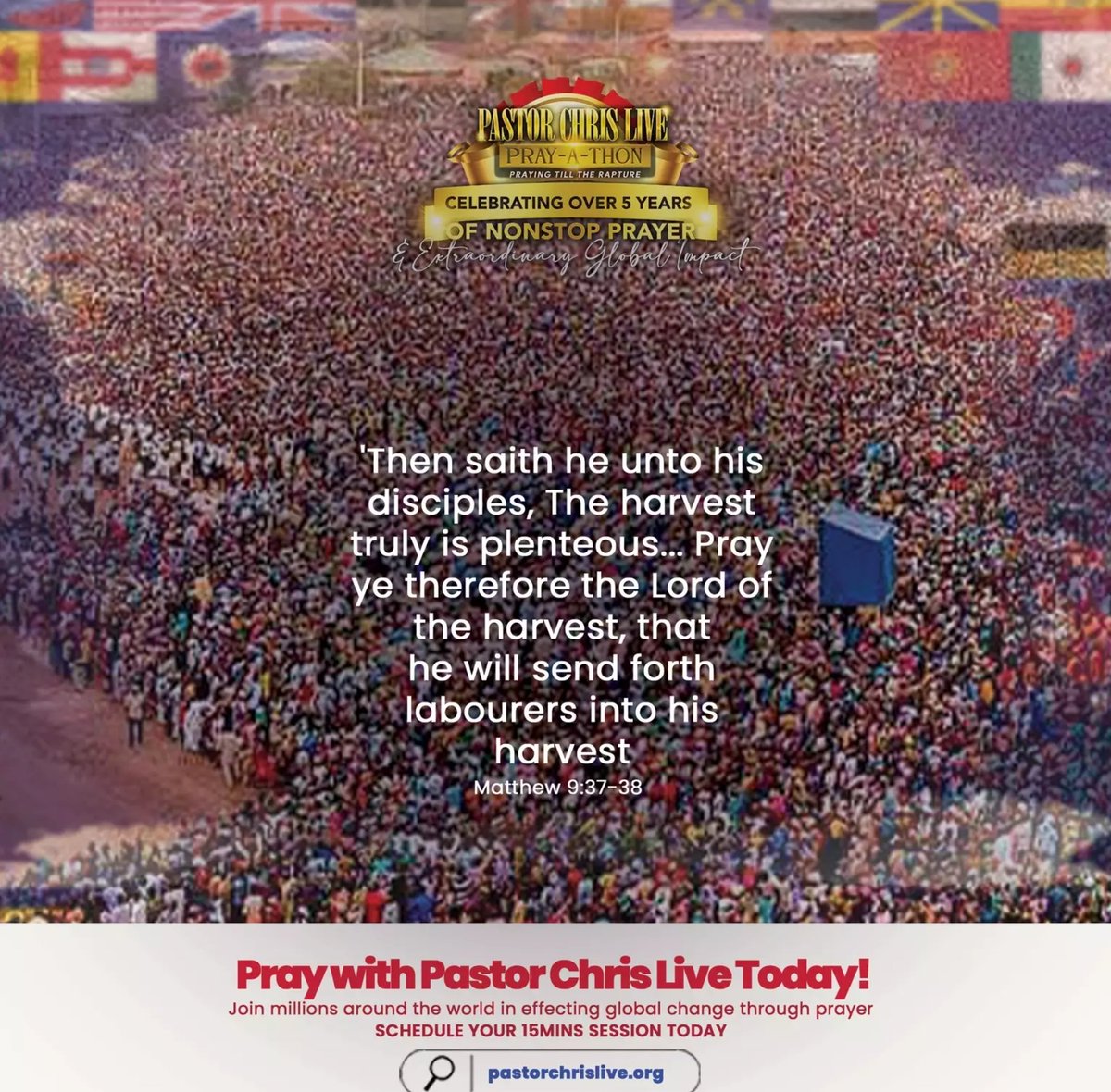 Pray-A-Thon 2025 - Mon April 14

Click to read full post - kingsch.at/p/c1grMS9 and read, like, comment, and share.

#pastorchrisliveprayathon
#pclprayathon
#ipraywithpastorchrislive
#iamapriestinoffice
#pclunendingpraise
#themonthoffavours
#theyearofcompleteness