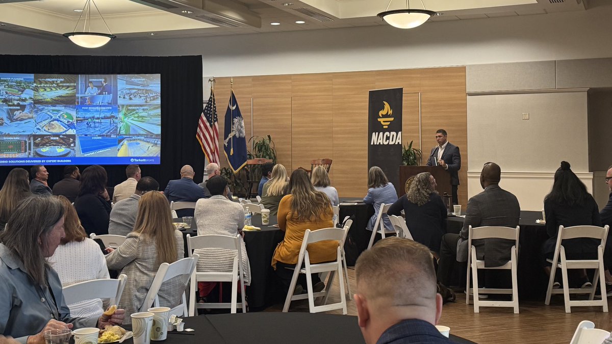 NACDA's tweet photo. Thank you @TarkettGroup Sports for your support of our ADs and sponsoring breakfast this morning at #SpringSymposium25 https://t.co/6jKe5Kx0Ex