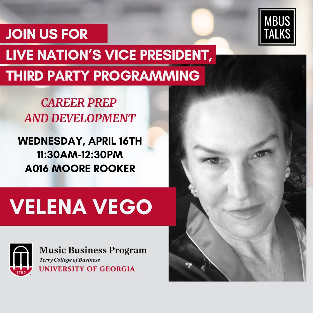 BossladyVego's tweet photo. This MBUS TALK will focus on what to expect as you take your first steps into the music industry, job search, resume tips, as well as boundaries and ethics in the work place.
.#musicbusiness #athensgeorgia #universityofgeorgia https://t.co/1fh17y5UWX