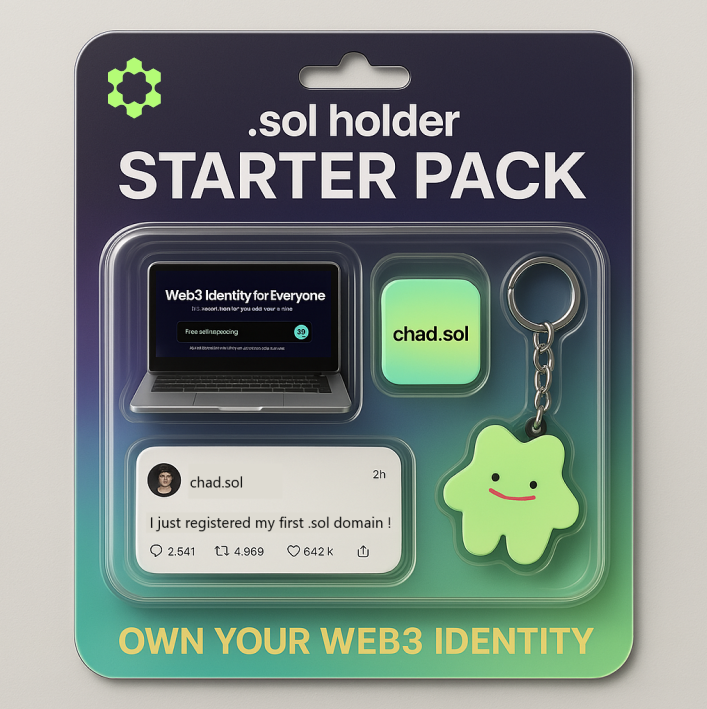 Your .sol holder starter pack is ready ! Be the next chad.sol.
👉 sns.id 👈