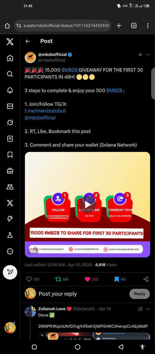 BoredOyan's tweet photo. @mbzbofficial Done all task mate ✅✅✅

TG handle : @BoredOyan 
Addy : Auj9sGsWVKeHuytuDK2fxUNGidbBJ7Up2kzw9eSu63ZD https://t.co/532sbhkWVt