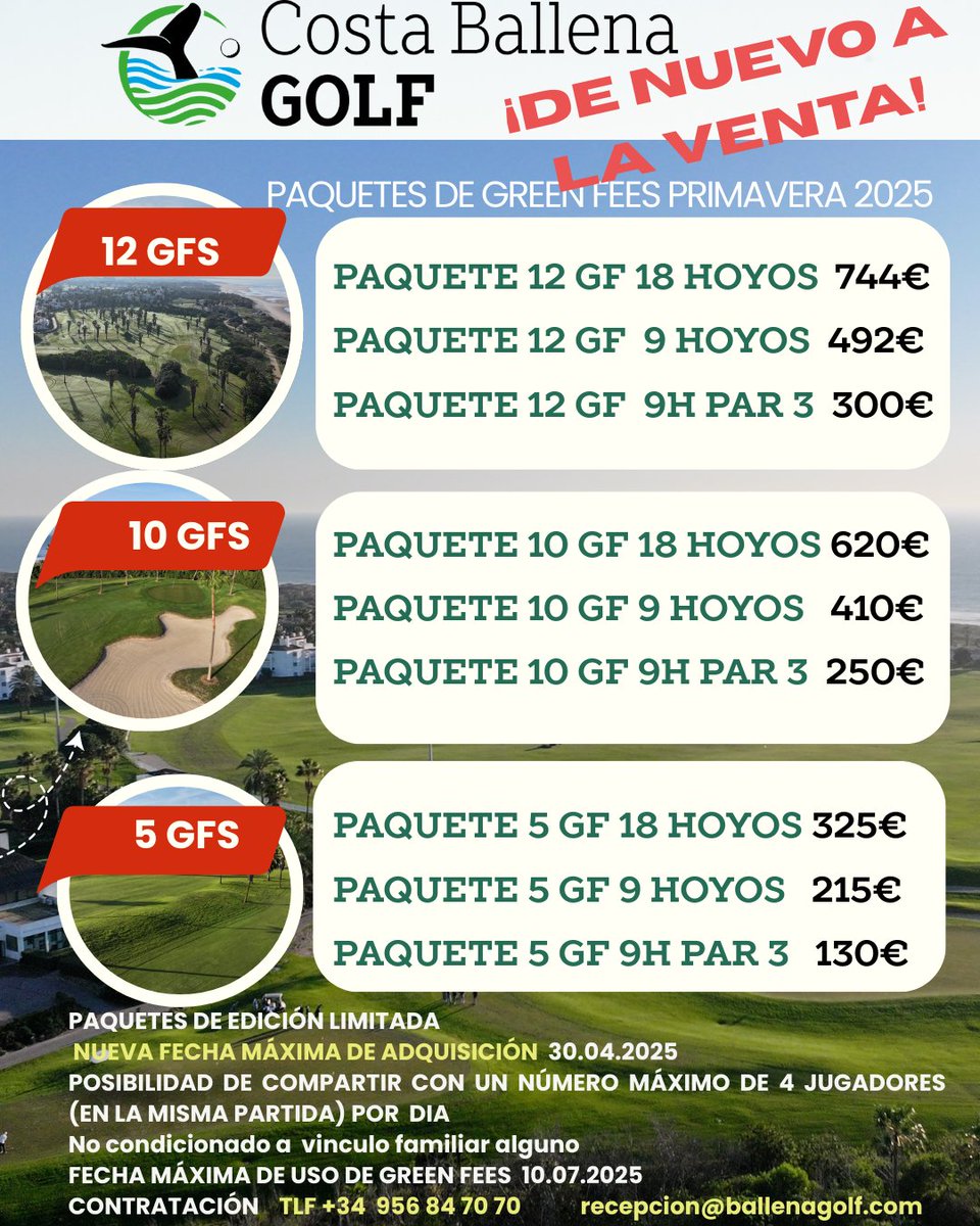 mailchi.mp/ballenagolf.co… ¡Hemos extendido la fecha! 🚩