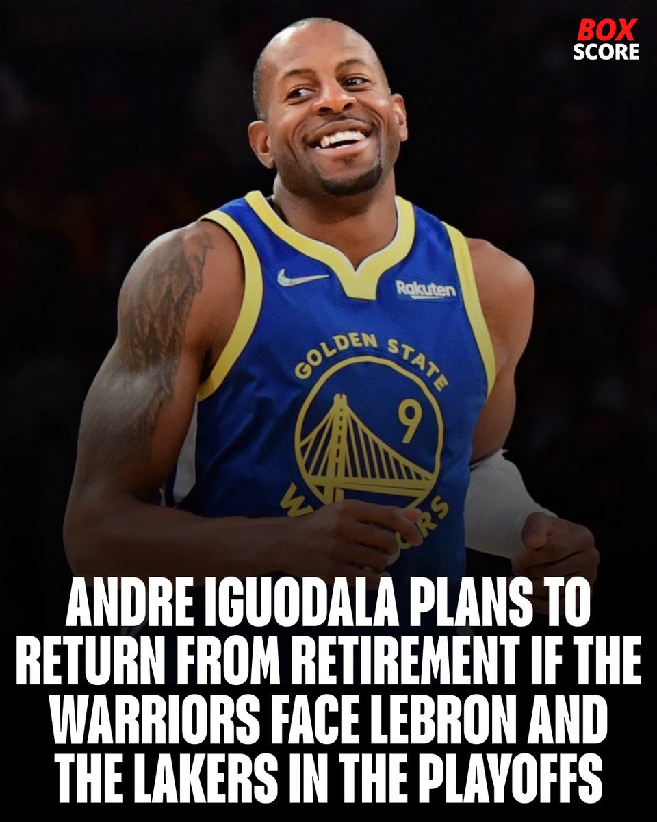 theboxscoreph's tweet photo. BREAKING: Andre Iguodala has expressed his intention to return from retirement to help the Warriors in the playoffs https://t.co/02n48qPhOt