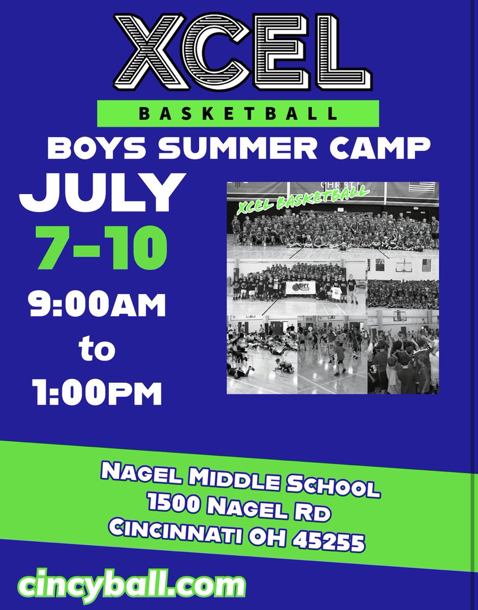 🏀REGISTER TODAY‼️‼️‼️🏀
Don’t miss out on a great week of hoops! We have sold out the last several years. #XcelYourGame