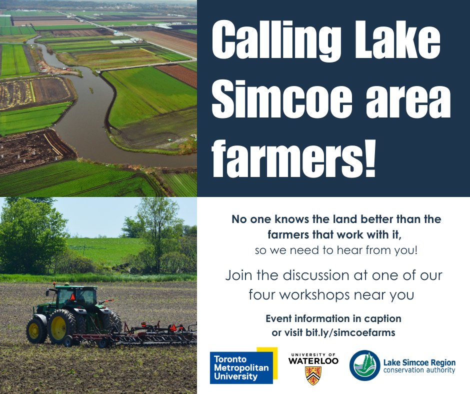 No one knows the land better than the farmers that work with it, so researchers from Toronto Metropolitan University and University of Waterloo want to hear from you!