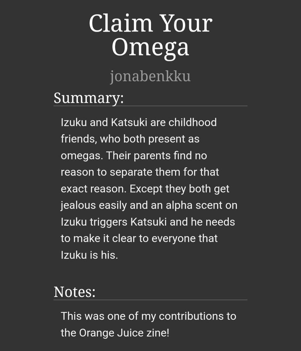 Fuck them haters tbh.
Here's my nsfw dkbk fic for the <a href="/ShotaDkBkDkZine/">Orange Juice!! - Zine - RELEASED !!! 🧡</a> ~!
Mind the tags babes. I left the ages up to the readers imagination, but, you know.

🔗archiveofourown.org/works/64642741