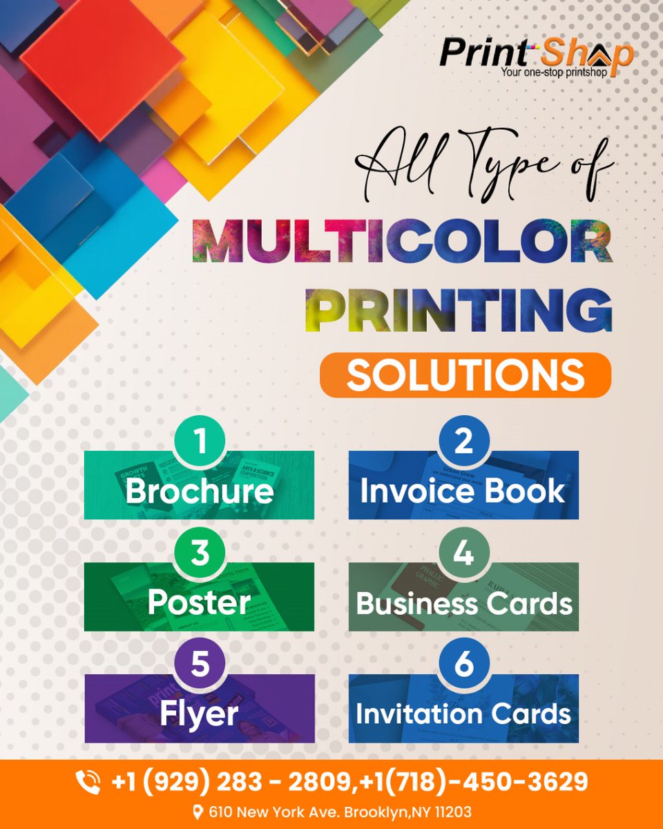 print_shap's tweet image. All your printing needs under one roof! From brochures to business cards – we&apos;ve got it all at Printshap.✅ Want high-quality, full-color prints? DM us or visit Printshap today!
☎️ +1 (929) 283 - 2809
🌐 printshap.com
#Printshap #PrintingSolutions #MulticolorPrinting