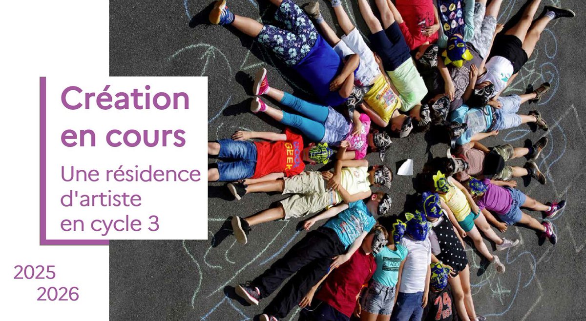 Le programme Création en cours permet à de jeunes artistes de développer un projet de création originale avec des élèves de cycle 3.

📢 L'appel à candidature pour l'accueil d'un artiste en résidence dans les écoles est ouvert jusqu'au 9 mai.

✍ eduscol.education.fr/1368/creation-…