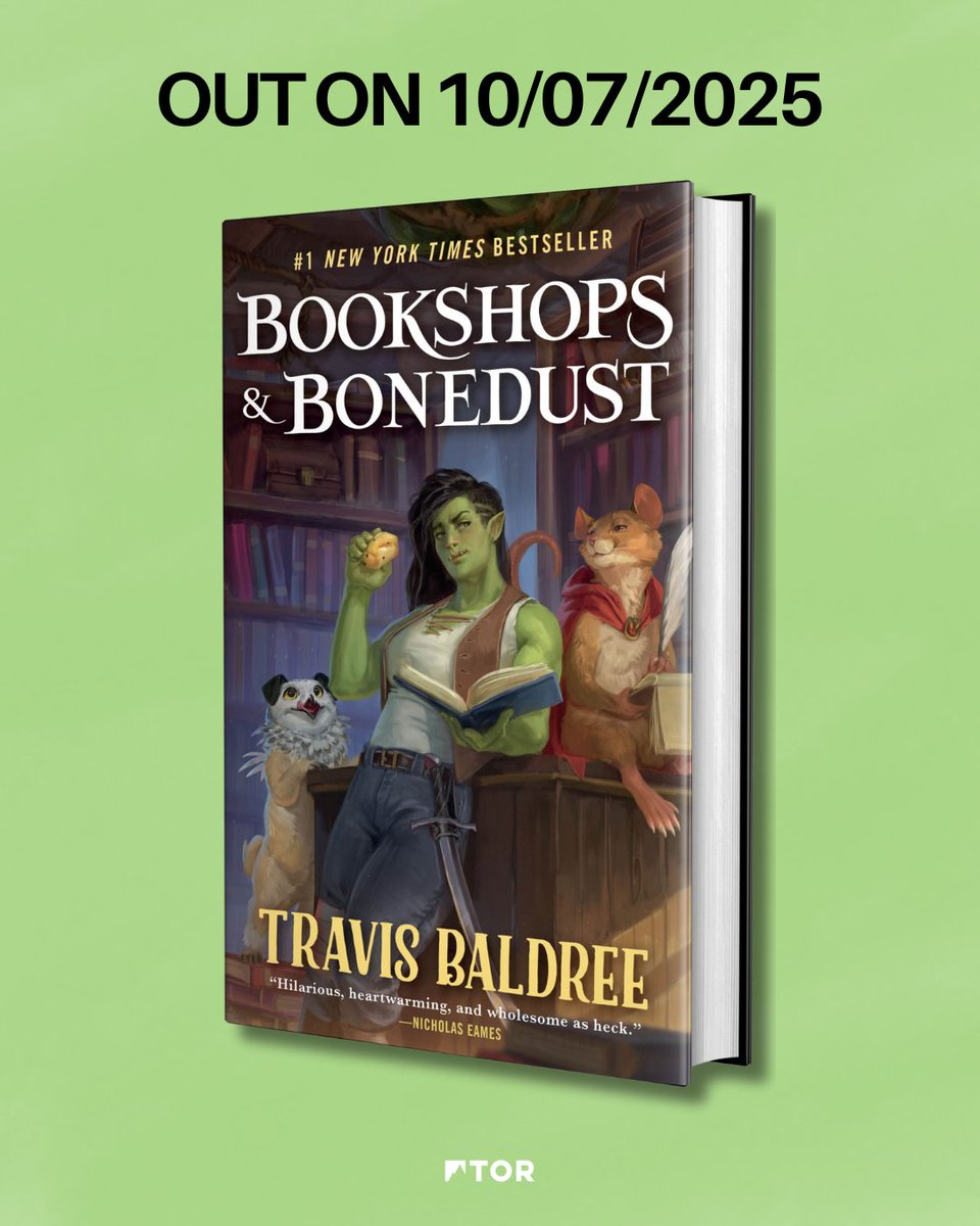 Tor Books (@torbooks) on Twitter photo We’re back with another #MonthlyCoverRoundUp, where we unveil stunning covers of our upcoming titles!
Today, feast your eyes on:
#LegendsandLattes by <a href="/TravisBaldree/">Travis Baldree</a>
#BookshopsandBonedust by Travis Baldree
Cover Art: Carson Lowmiller We’re back with another #MonthlyCoverRoundUp, where we unveil stunning covers of our upcoming titles!
Today, feast your eyes on:
#LegendsandLattes by <a href="/TravisBaldree/">Travis Baldree</a>
#BookshopsandBonedust by Travis Baldree
Cover Art: Carson Lowmiller