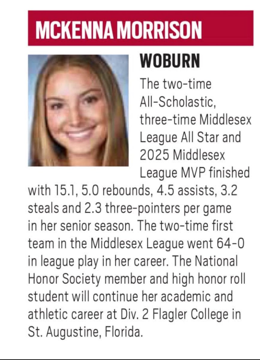 Mckenna Morrison (@mckennam1212) on Twitter photo Thank you to <a href="/bostonherald/">Boston Herald</a> for naming me Herald All Scholastic for the second year in a row! Thank you to <a href="/bostonherald/">Boston Herald</a> for naming me Herald All Scholastic for the second year in a row!