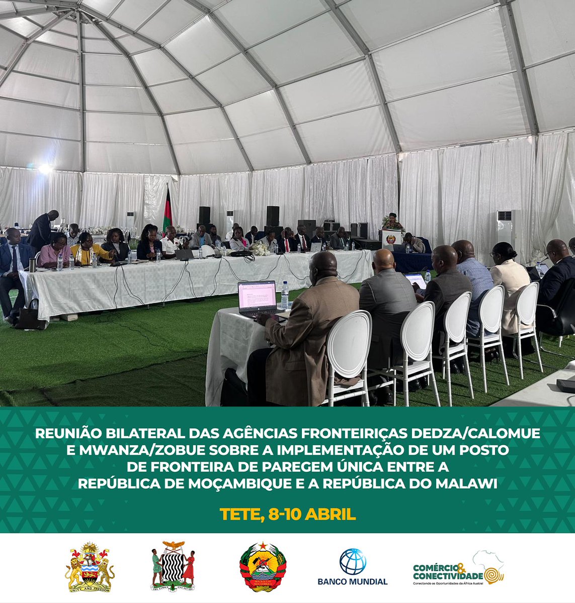 pccaamz's tweet photo. REUNIÃO BILATERAL DAS AGÊNCIAS FRONTEIRIÇAS DEDZA/CALOMUE E MWANZA/ZOBUE SOBRE A IMPLEMENTAÇÃO DE UM POSTO DE FRONTEIRA DE PAREGM ÚNICA
ENTRE MOÇAMBIQUE E MALAWI https://t.co/M4NiEuqcYQ
