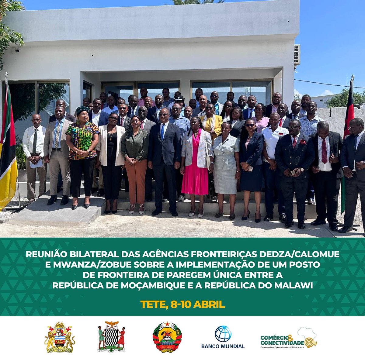 pccaamz's tweet photo. REUNIÃO BILATERAL DAS AGÊNCIAS FRONTEIRIÇAS DEDZA/CALOMUE E MWANZA/ZOBUE SOBRE A IMPLEMENTAÇÃO DE UM POSTO DE FRONTEIRA DE PAREGM ÚNICA
ENTRE MOÇAMBIQUE E MALAWI https://t.co/M4NiEuqcYQ