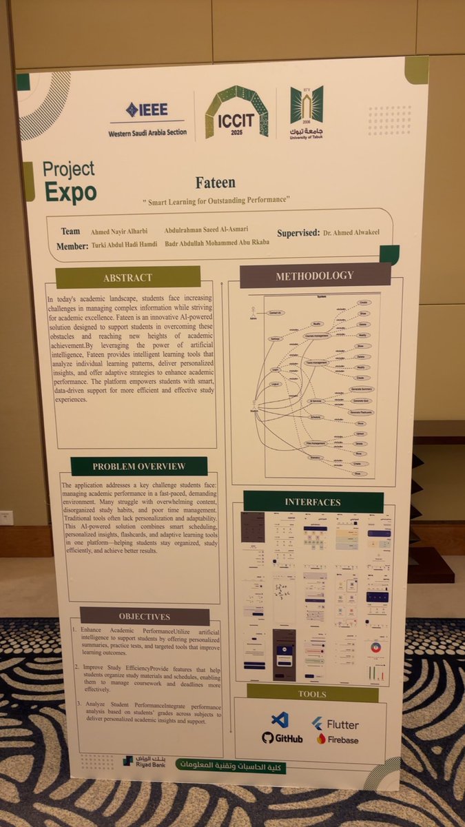 “سعدت  بعرض مشروع تخرجي ضمن فعاليات #المؤتمر_الدولي_الرابع_للحوسبة_وتقنية_المعلومات، كانت تجربة ثرية ومُلهمة أتيحت لي فيها فرصة مشاركة، والاطلاع على مشاريع وأفكار مميزة من مختلف التخصصات التقنية.