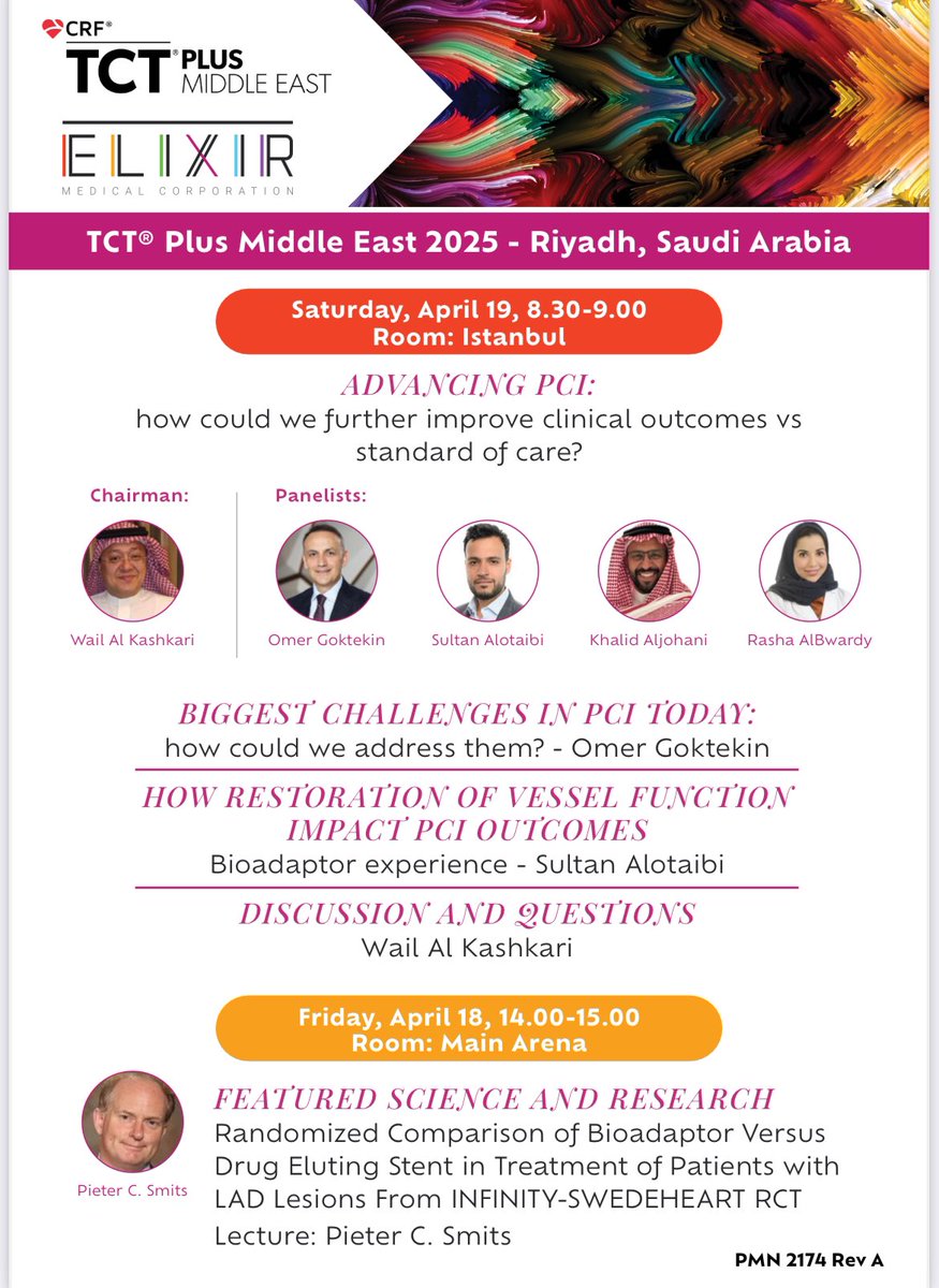 TCT_ME_'s tweet photo. Join the experts in dedicated one-on-one sessions
 
❣️@GE @Heartflow CT guided PCI &amp; 3D stenting w @ColletCarlos

❣️@ShockwaveIVL @ziadalinyc @dr_aalenezi @dr_nouf81

❣️TricValve @assiri99 @rashaalbawardy @SSamargandy

❣️@ElixirMed @johaniMD @AlkashkariWail @Sultanotb @ogoktekin https://t.co/gRCMqkKqev