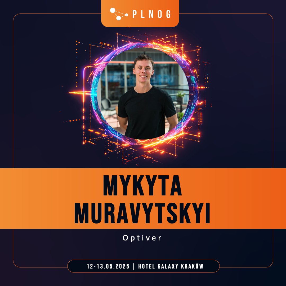 #LowLatency #Networking dla sektora #Trading - o tym na #PLNOG2025 opowie Mykyta Muravytskyi z Optiver w swoim wystąpieniu. Wszystkich zainteresowanych już teraz zapraszamy 12-13 maja do Krakowa!

Bilety na #PLNOG2025 kupicie tutaj: eventory.cc/event/plnog-33…