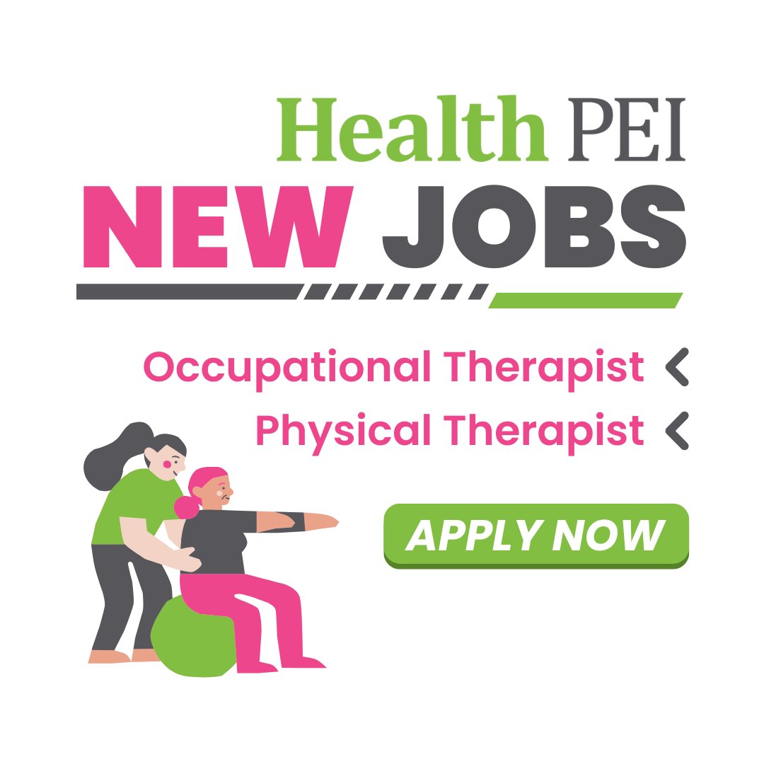 🚨 Now Hiring! Health PEI is looking for Occupational Therapists and Physiotherapists!

Bring your skills to beautiful Prince Edward Island and receive up to $10,000 in incentives. 🏡✨

Apply now:
👉 talentegg.ca/employer/healt…

#Physiotherapist #HealthcareJobs #PEIJobs