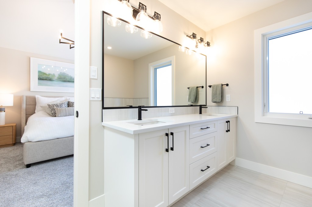 Lake Bonavista Reno - This bathroom vanity feels like an extension of the bedroom, creating a cohesive flow between spaces.

Interior Design: <a href="/rcid_/">Rochelle Cote</a>⁠
Photo: ⁠@shellardphoto