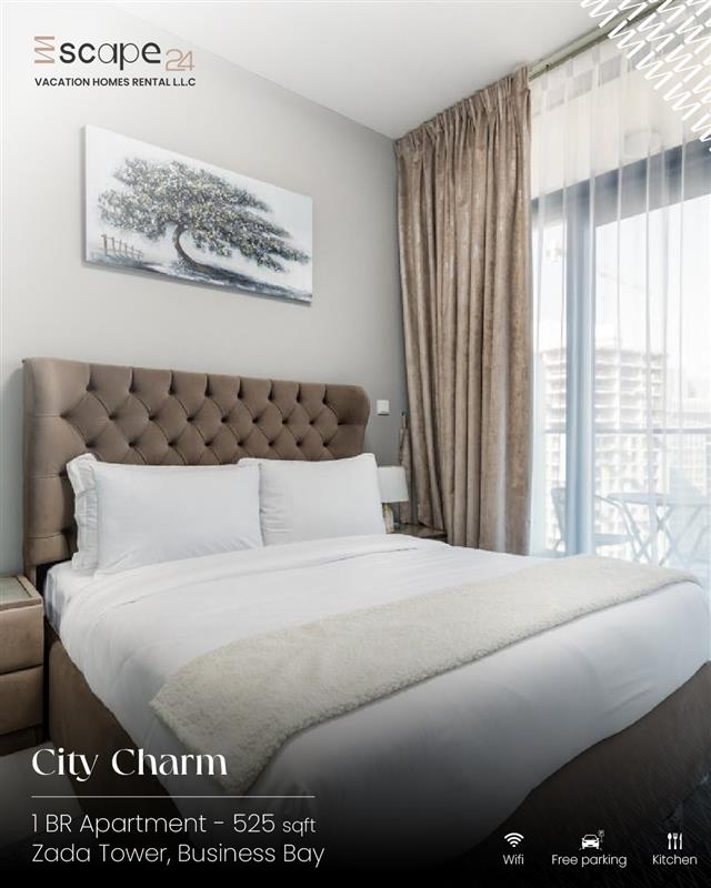 Escape24dubai's tweet photo. In town for business or leisure? Why not both? This 1-bedroom apartment in Business Bay blends style and function — a cozy workspace by day, a relaxing hideaway by night.
#WorkTripGoals #StayInStyle #Escape24Dubai #shorttermrentals #dubaiholidayhomes #airbnb https://t.co/cAliNdjjQm