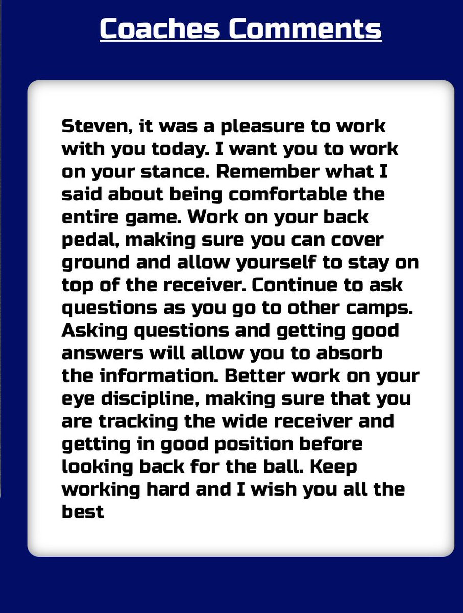 StevenPierceWR (@stevenpiercewr) on Twitter photo Thank you coaches for the advice! Learned plenty new skills at the <a href="/FBUcamp/">Football University</a> #pathtonaples Thank you coaches for the advice! Learned plenty new skills at the <a href="/FBUcamp/">Football University</a> #pathtonaples