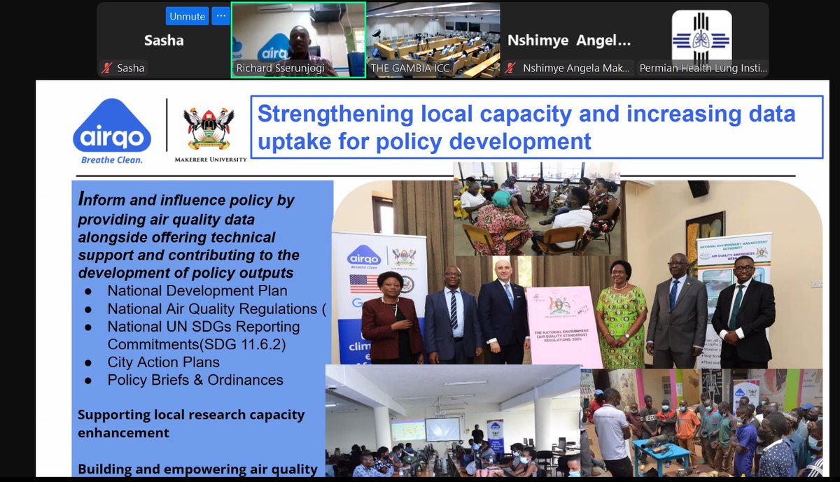 AirQo (@airqoproject) on Twitter photo Live from the 2nd Air Quality Conference in The Gambia, <a href="/sserurichx/">Sserunjogi Richard</a>, our Data Scientist at AirQo, shares practical approaches to establishing effective #airquality monitoring systems and standards.
His session emphasized the need to;
âś…Design effective monitoring systems Live from the 2nd Air Quality Conference in The Gambia, <a href="/sserurichx/">Sserunjogi Richard</a>, our Data Scientist at AirQo, shares practical approaches to establishing effective #airquality monitoring systems and standards.
His session emphasized the need to;
âś…Design effective monitoring systems