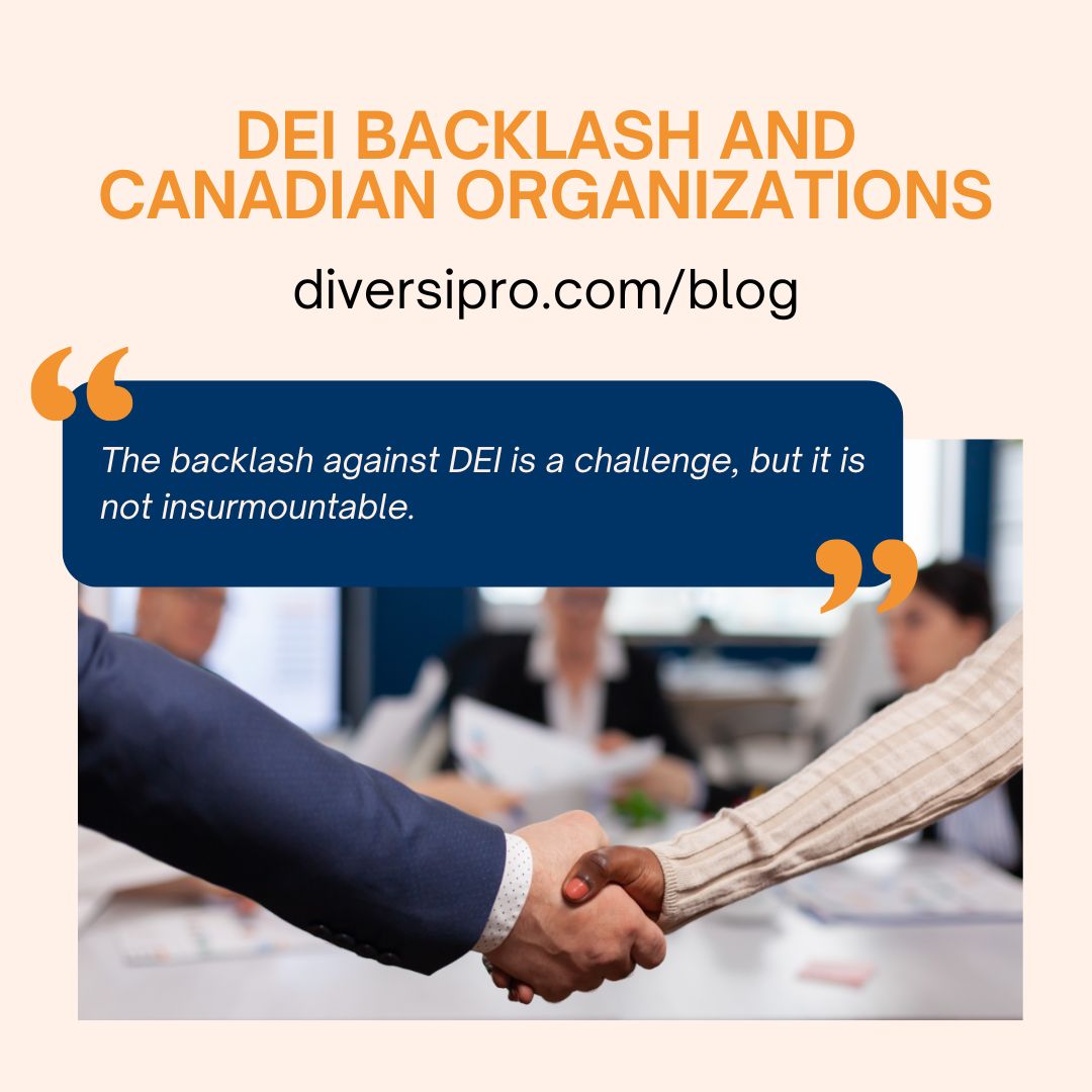 CANADIAN ORGANIZATIONS - The backlash against DEl is a challenge, but it is not insurmountable.

diversipro.com/blog

#DEIBacklash
#InclusionMatters
#EquityInTheWorkplace
#DiversityUnderFire
#DefendDEI
#DEIUnderAttack
#InclusionIsNotOptional
#EquityEveryday
#DiversityStrength