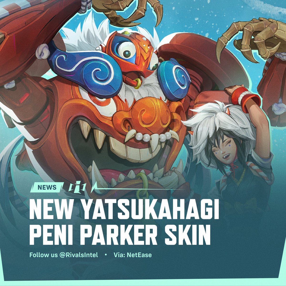 RivalsIntel's tweet image. New #MarvelRivals Skin: 'Yatsukahagi' (Peach Momoko's Demon Days) Peni Parker 👹
🗓️Releasing: April 17 @ 7 PM PDT