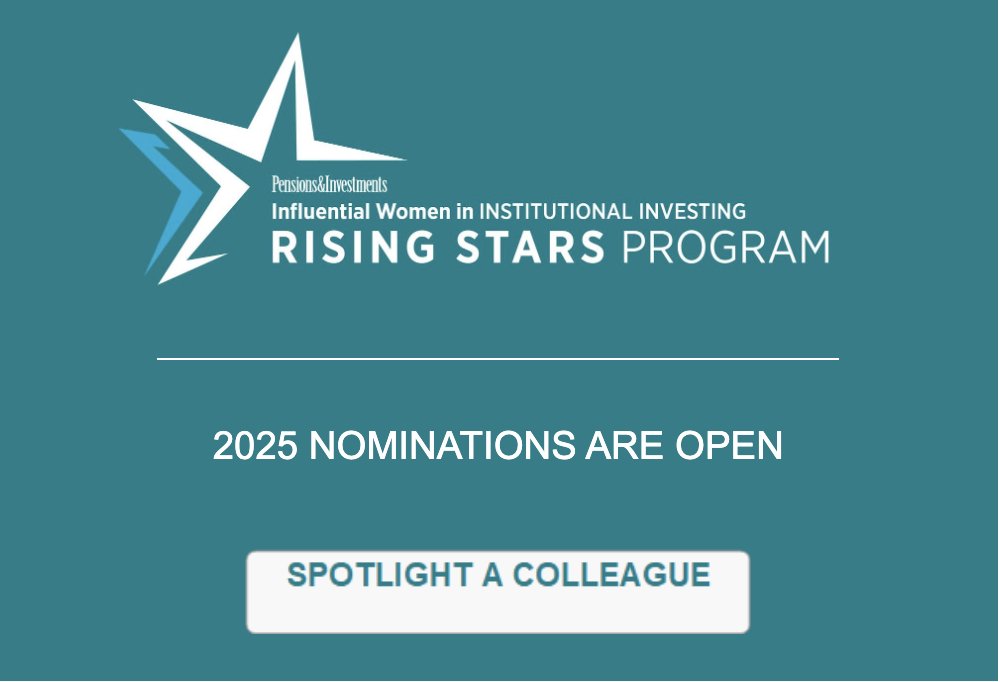 Do you know a Rising Star? Consider nominating a colleague for the Pensions &amp; Investments Influential Women in Institutional Investing Rising Stars Program. Submissions are due by April 30: pionline.secure-platform.com/pirisingstars/…