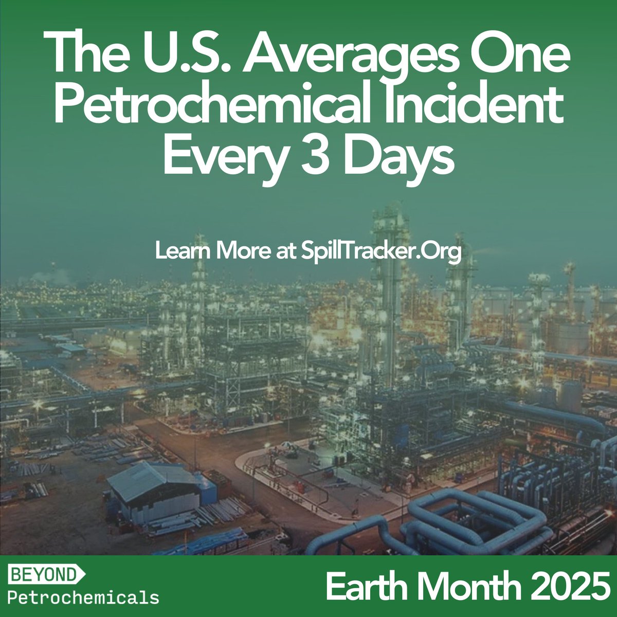 Reported petrochemical incidents are on the rise: now averaging one every three days, up from one every four days in 2023. 

Stay informed at SpillTracker.org 

#SpillTracker #PeopleOverPollution #EarthMonth