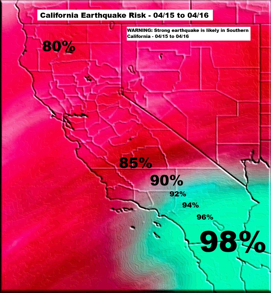 Quakeprediction's tweet image. ⚠️ 48 HOUR WARNING ⚠️

All forecast models agree: A strong earthquake is guaranteed in Southern California, most likely within 100 miles of Malibu.

📅 April 14–16 (most likely on 04/15)
🚨 Please warn friends and family. #Earthquake #SoCal #Malibu #StaySafe