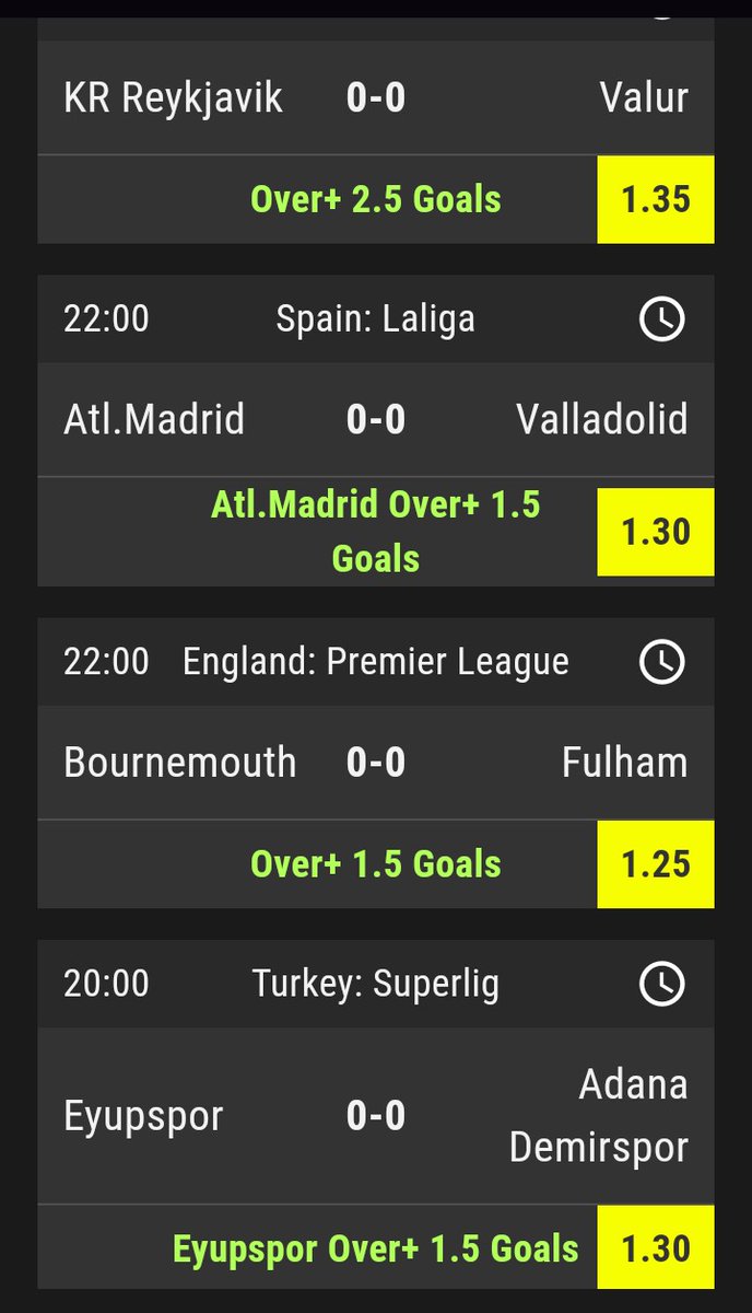 Over/under top football tips ♥️