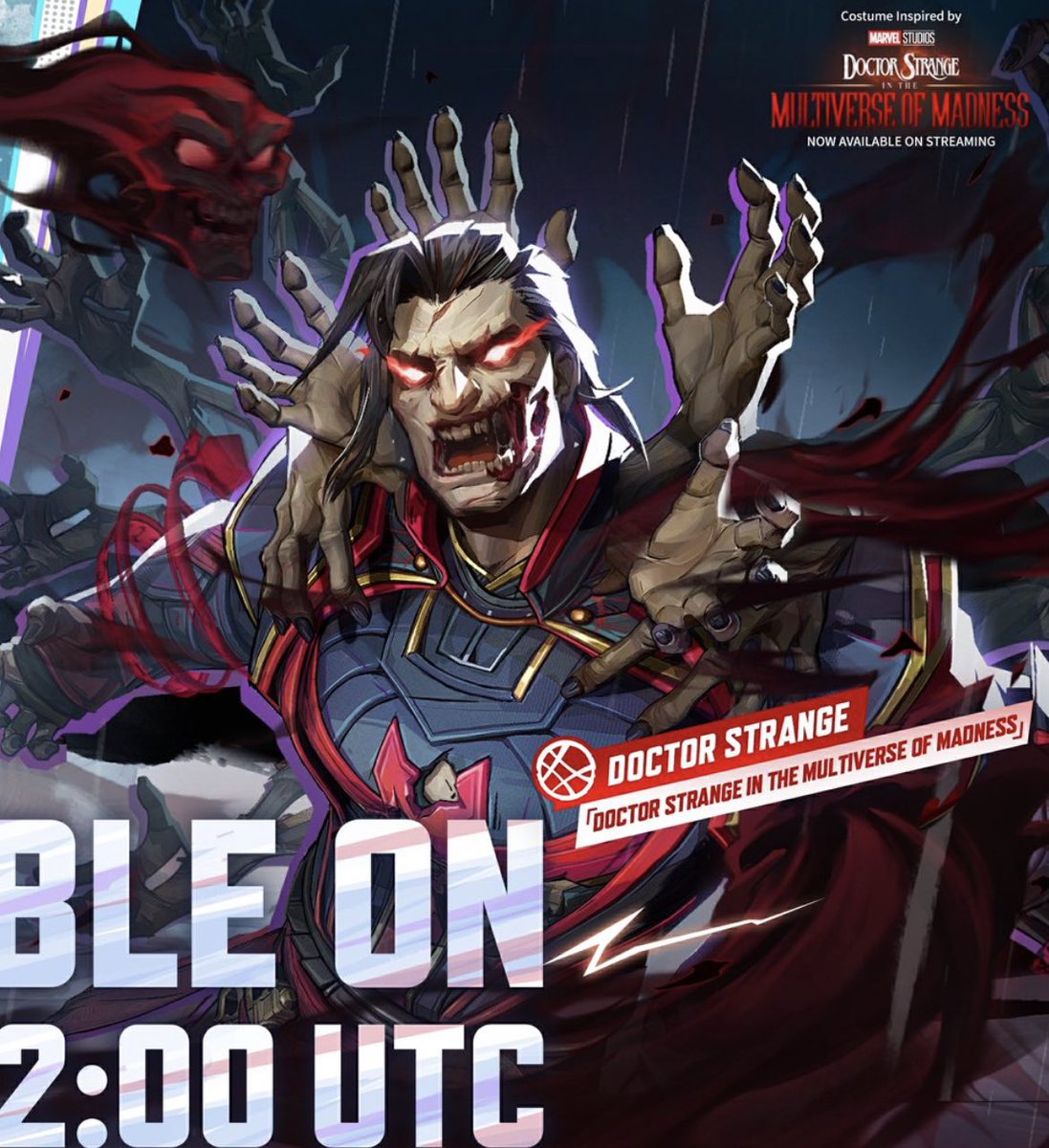 RivalsAssembled's tweet image. ‼️ NEW DR STRANGE SKIN in #MarvelRivals

Dr Strange “Multiverse of Madness”

📅 April 17, 7PM PDT