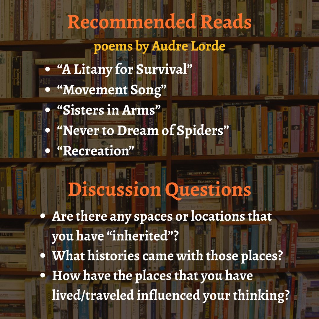 Welcome to our second #NationalPoetryMonth edition of #WalkerWeeklyWisdom! Today, we would like to highlight the poetry of Audre Lorde.

You can find the full post on our Instagram and Facebook.