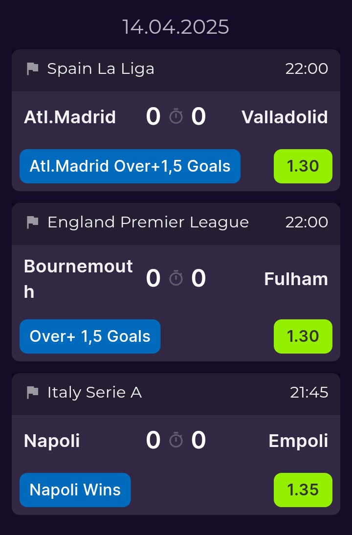 More selections 💯 2.0+ odds 🎯