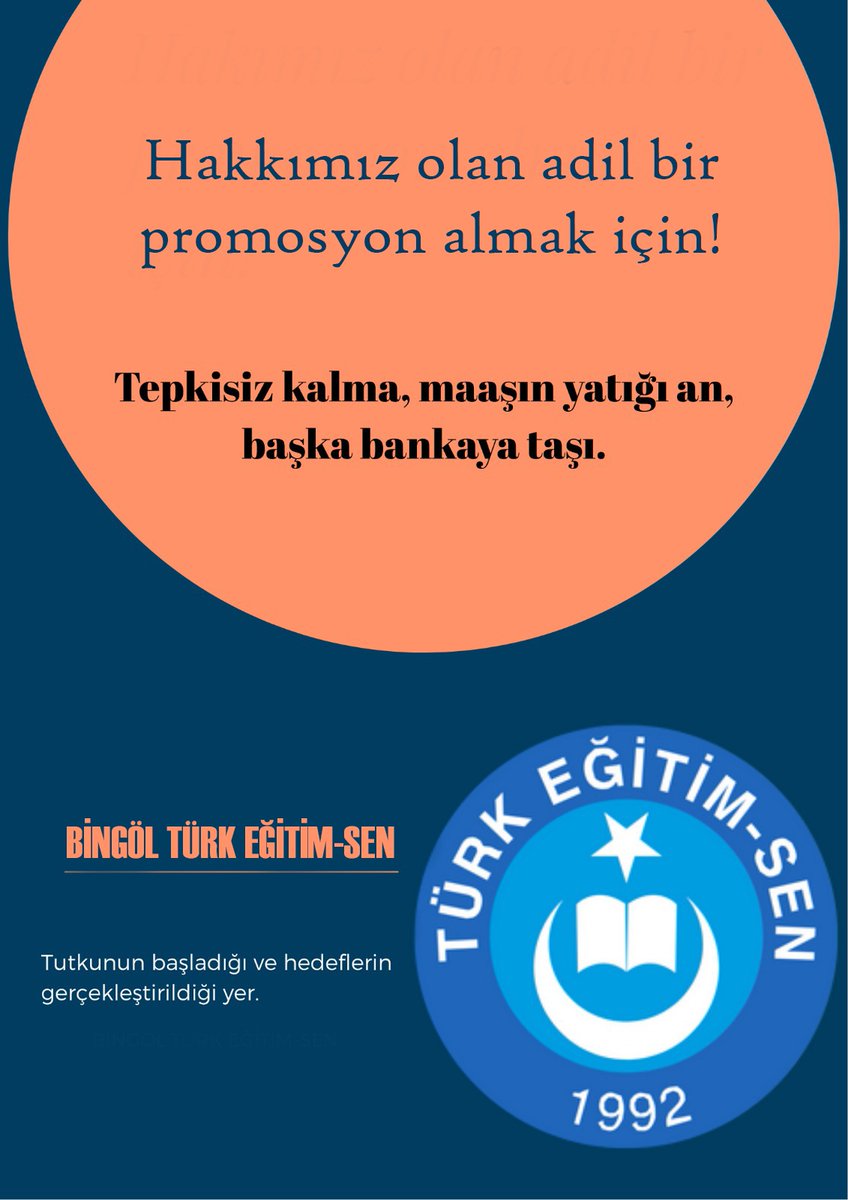 Eğitim camiası olarak hak arama mücadelemize destek olun, kendi hakkınızı savunun. Maaşınızı başka bir bankaya taşıyarak tepkinizi verin,,!