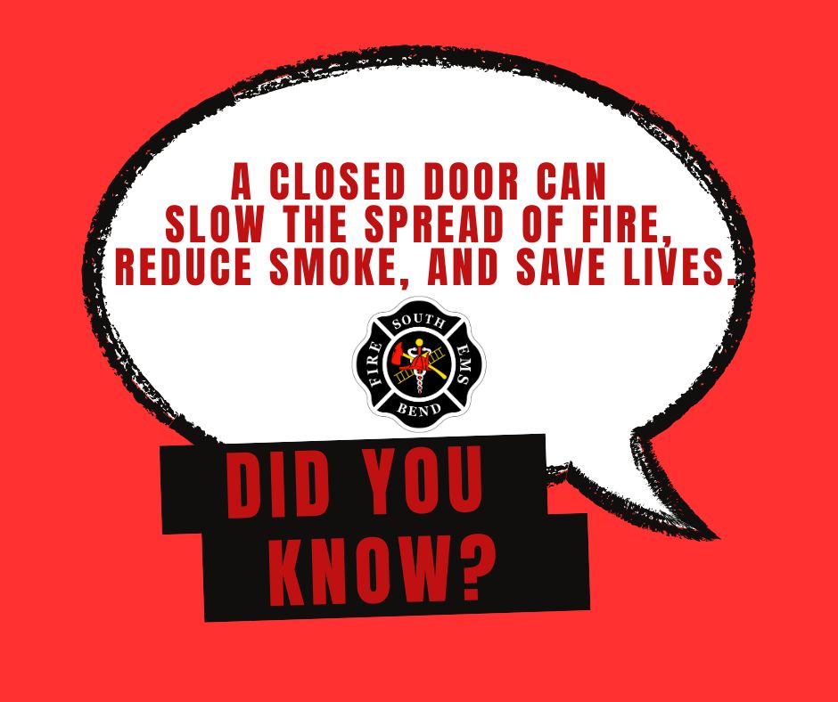 Closing your bedroom door before you go to sleep can slow the spread of flames, smoke, and heat — giving you more time to escape and survive.
#CloseBeforeYouDoze #FireSafety #SBFD #StaySafe