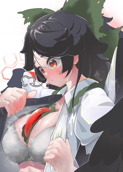 【肌色多め】暑いね…