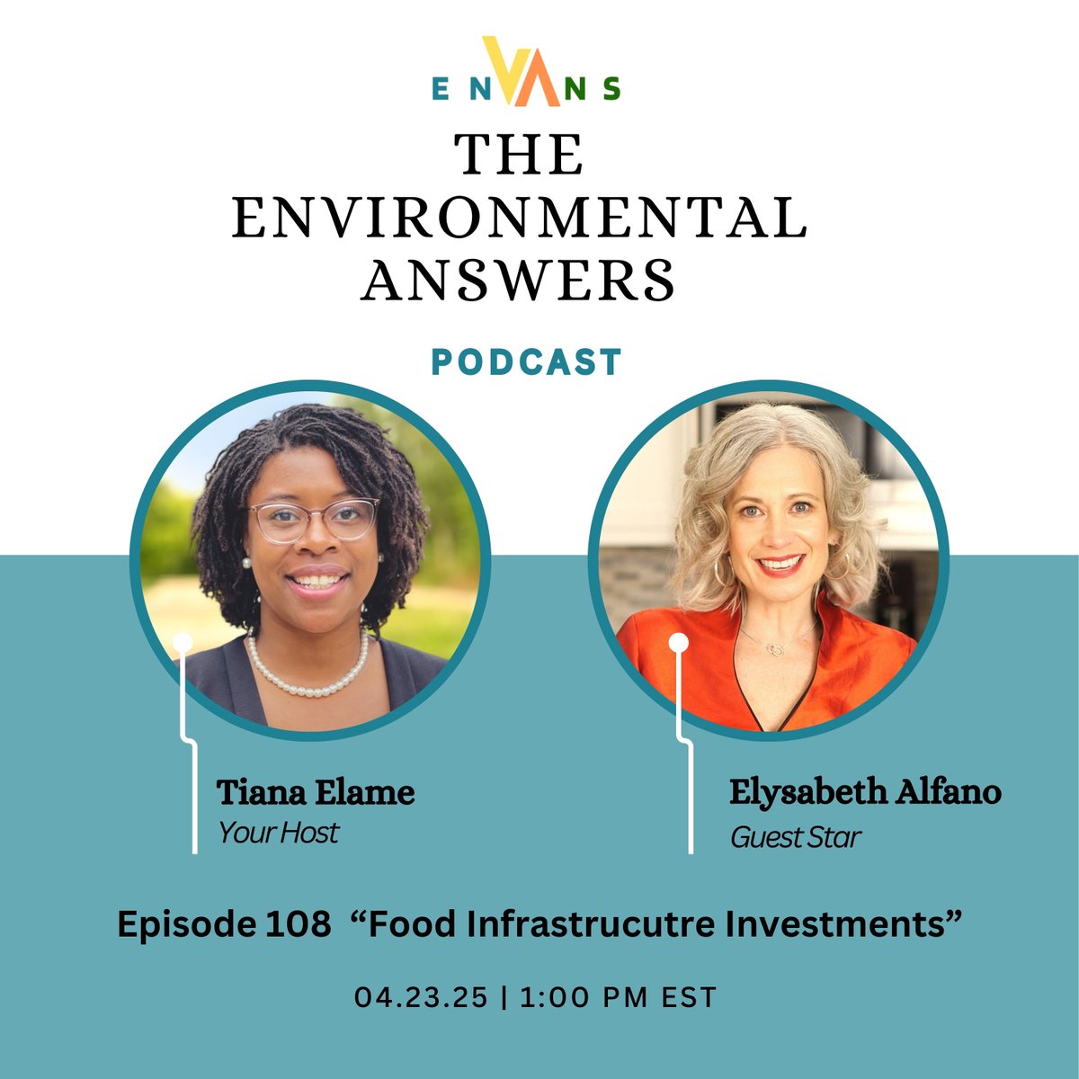 I am excited to be a guest on the Environmental Answers podcast hosted by Tiana Elame.

The podcast will be live recorded next week on April 23rd at 1p ET!

You can watch the podcast live on LinkedIn or YouTube using the links in the comments.

#podcast #live