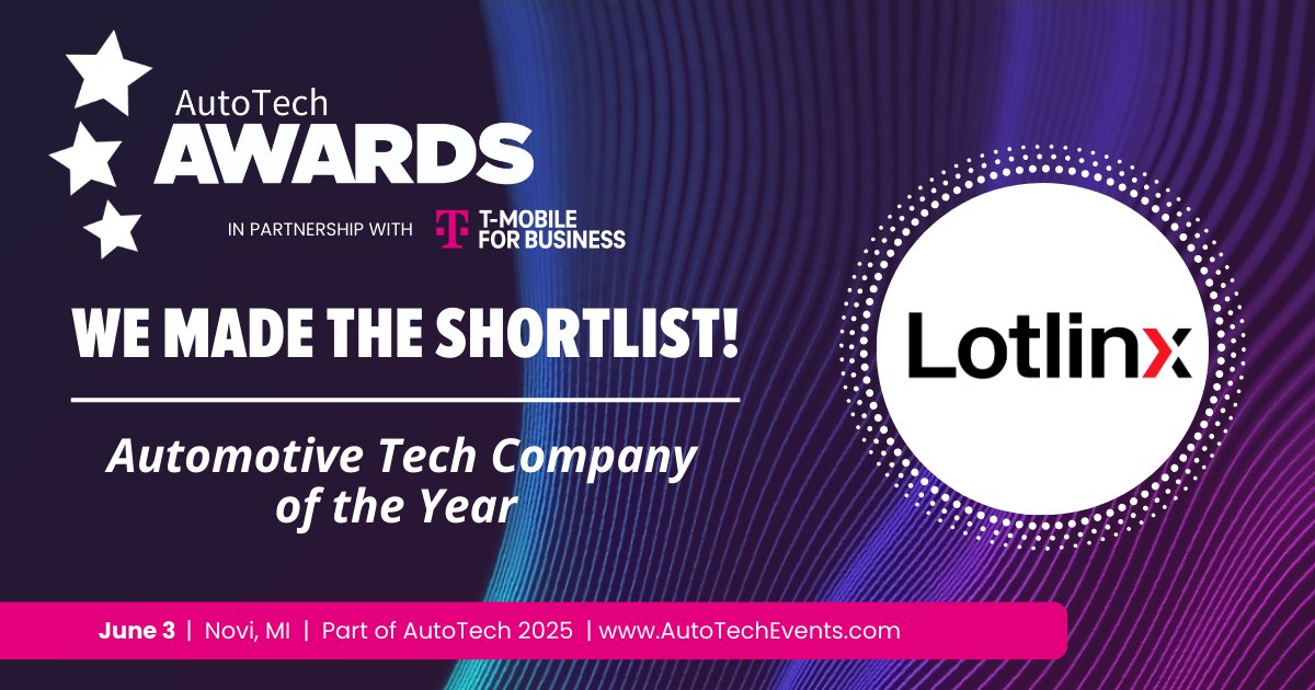 lotlinx's tweet photo. Hot off the press 📰

We're excited to have made the shortlist for the 2025 @AutoTechEvents Auto Tech Company of the year! 

Stay tuned to see who takes home the prize... https://t.co/h5BG8Ilw8a
