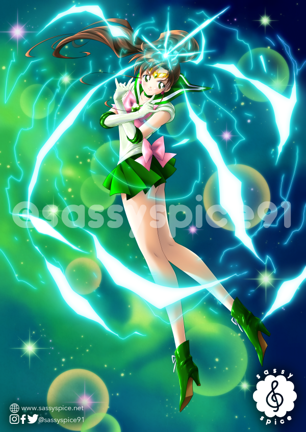 JUPITER SUPREME THUNDER!⚡️
I've always had a thing for the color green and characters with "electric powers"💚 #sailormoon #sailorjupiter #makotokino