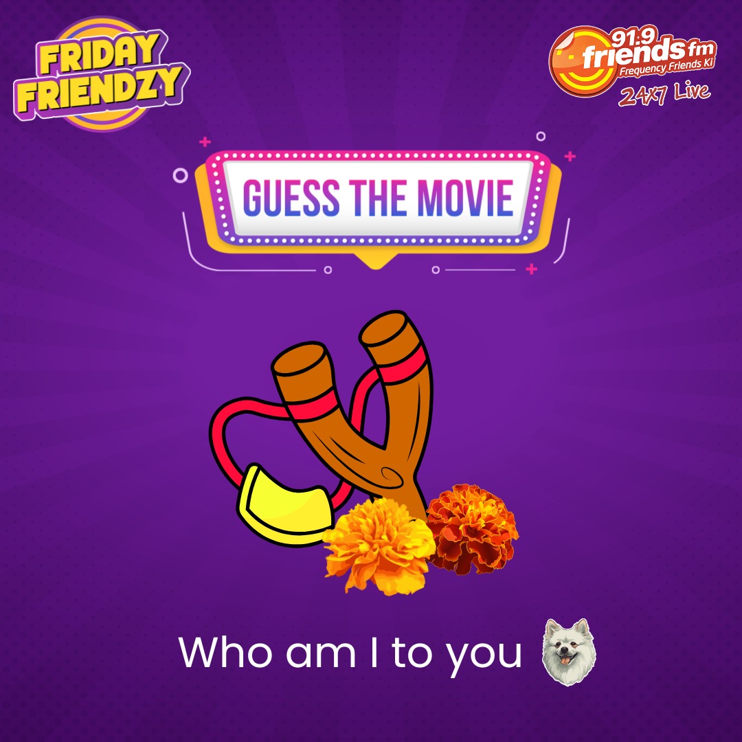 919FriendsFm's tweet photo. Slingshot, marigolds… and wait — is that Tuffy the dog? 🐶💐
It’s the timeless family drama full of love, laughter, and sanskaar...

Hint: “Who am I to you?” 💭
.
.
.
.
#FridayFriendzy #GuessTheMovie  #919FriendsFM https://t.co/J5ohcfeJy0