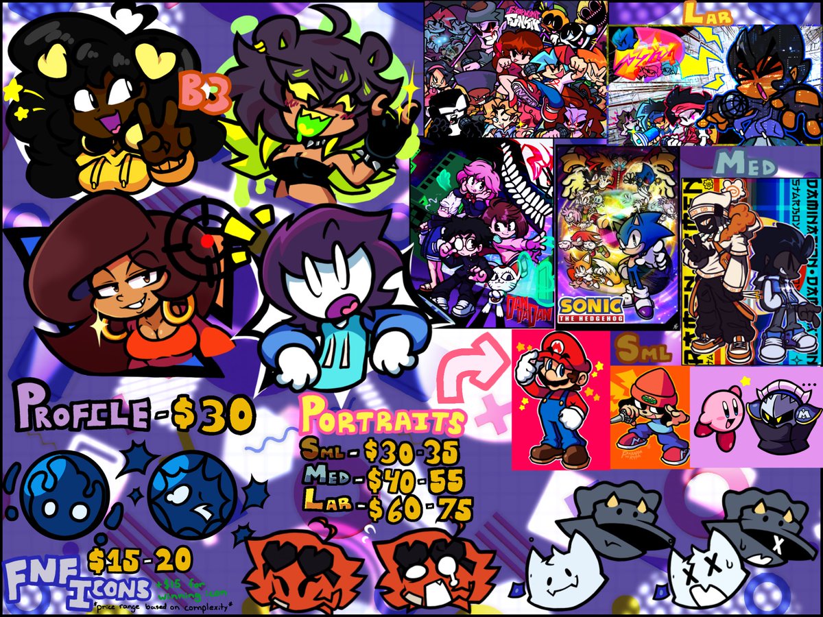 DamiNation2020's tweet image. FINALLY FINISHED MY UPDATED COMMISSION SHEET
WITH SOME OLD AND NEW STUFF
SO YUH!!!!