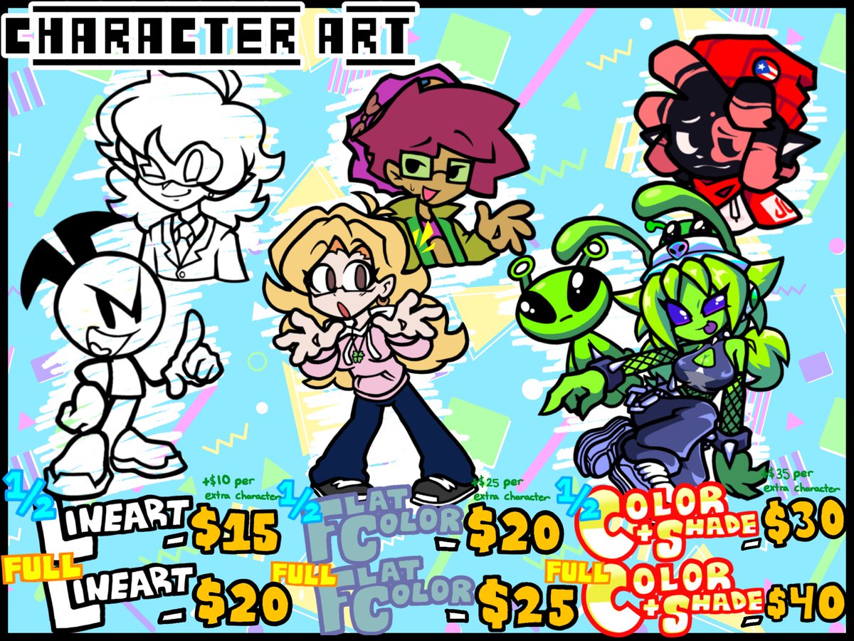 DamiNation2020's tweet image. FINALLY FINISHED MY UPDATED COMMISSION SHEET
WITH SOME OLD AND NEW STUFF
SO YUH!!!!