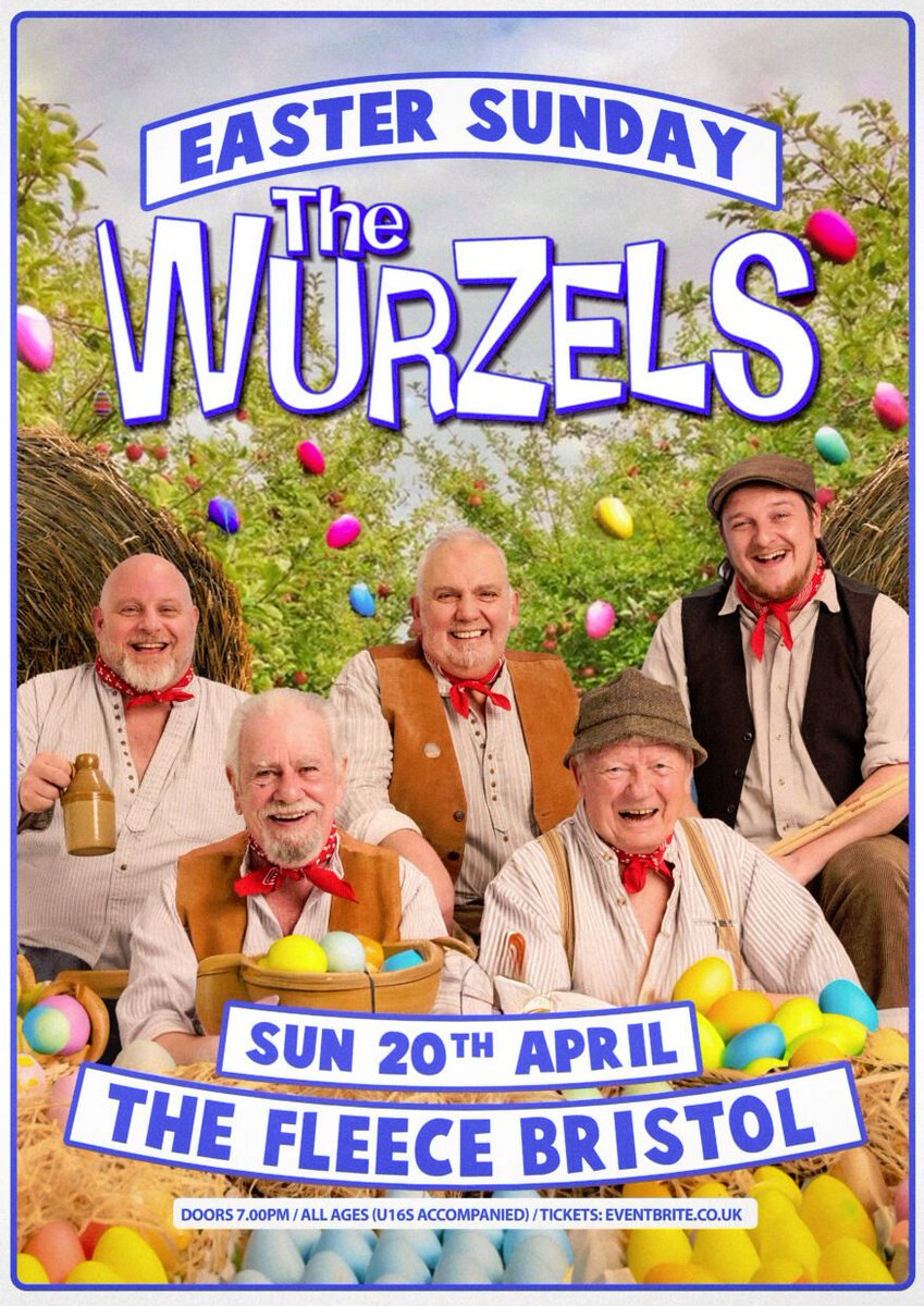 Tickets for our #Easter Sunday show at The Fleece #Bristol are now flying out the door, and the show is now well on it's way to selling out!
If you want one of the last batch of tickets you can get 'em here:
thefleece.co.uk/whats-on/gigs/…