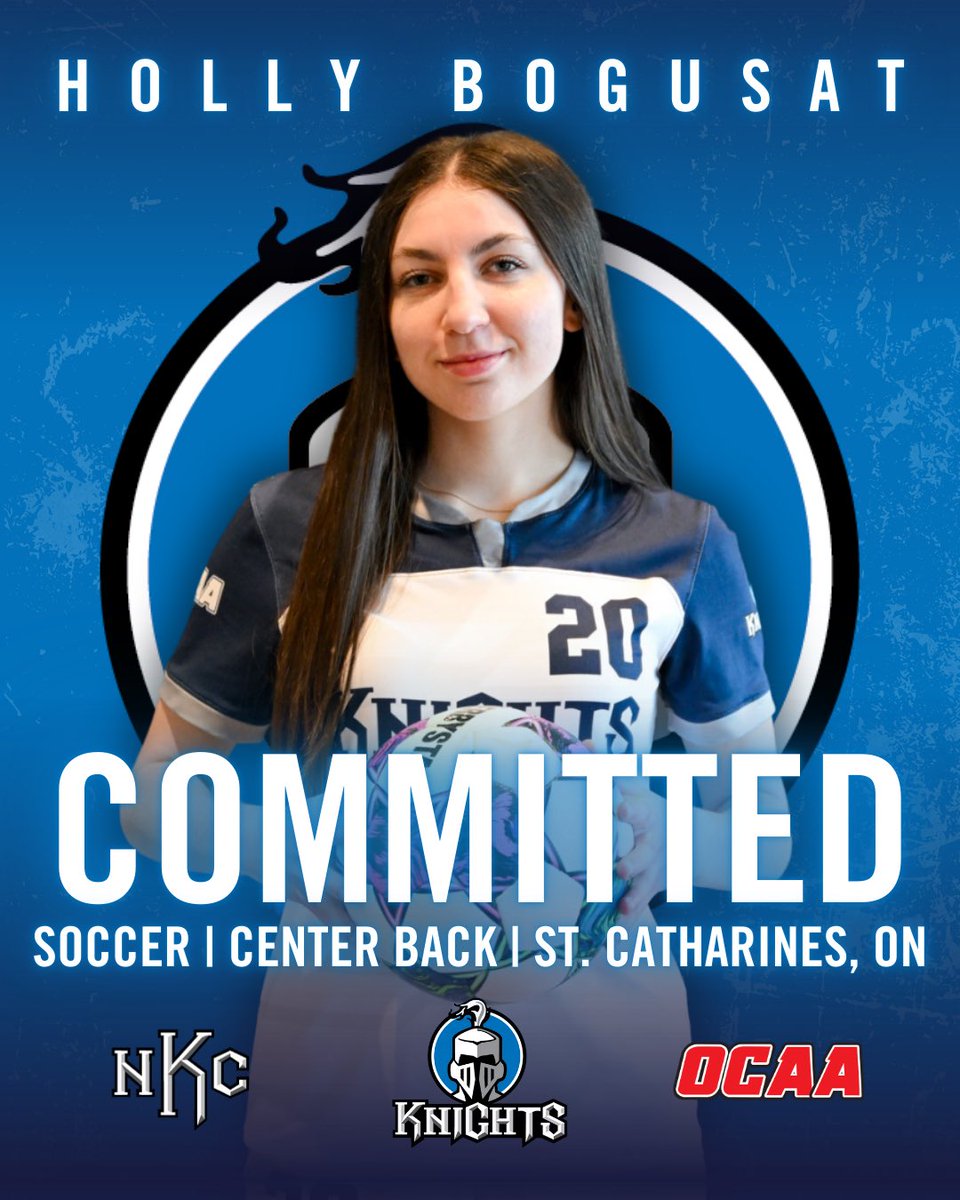 🚨 NEW SIGN ALERT 🚨 Holly Bogusat is the newest member of our Knights Women’s Soccer program!

Welcome Holly!

Program: Pre Health Sciences
High School: Governor Simcoe Secondary School
Club Team: Club Roma

#goknights ⚽️